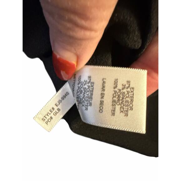 Eliza J Black Sleeveless Faux Wrap Dress - Size 18 - Picture 9 of 9